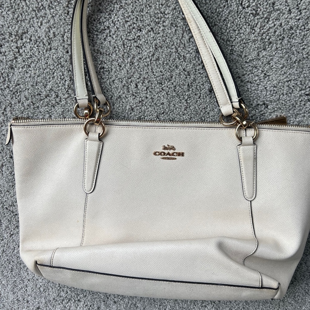 Coach cream tote